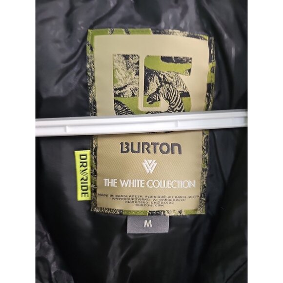 Burton The White Collection Men Ski Snowboard Jacket DryRide Medium Snow New - Picture 2 of 12